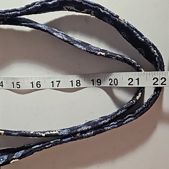 Vera Bradley Maple Leaf navy shoulder bag satchel purse blue coin Retired VGUC - Picture 9 of 13